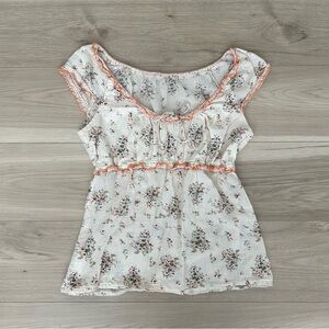 floral milkmaid blouse